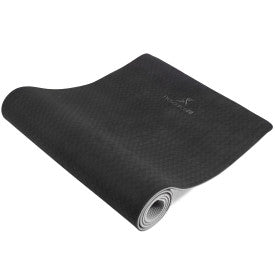 Natura TPE yoga mat 1/4in black and grey